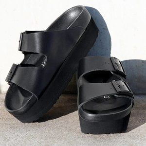 Papillio X Birkenstock Exquisite Arizona Platform Sandals